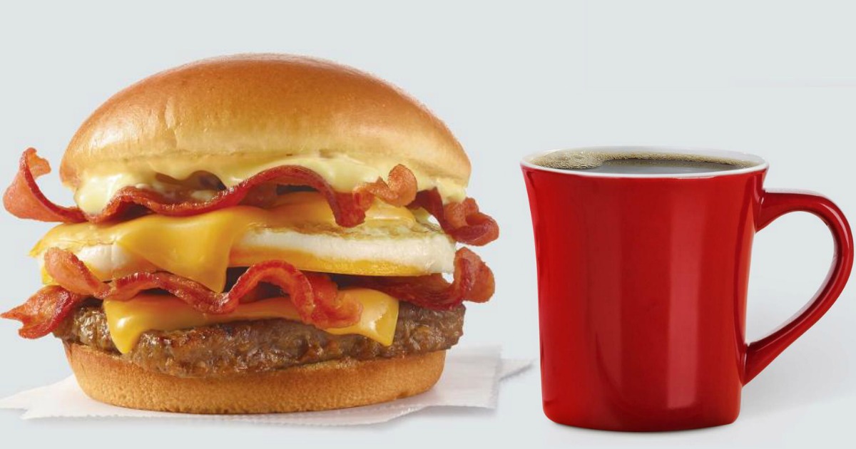 Wendy's Baconator and Coffee