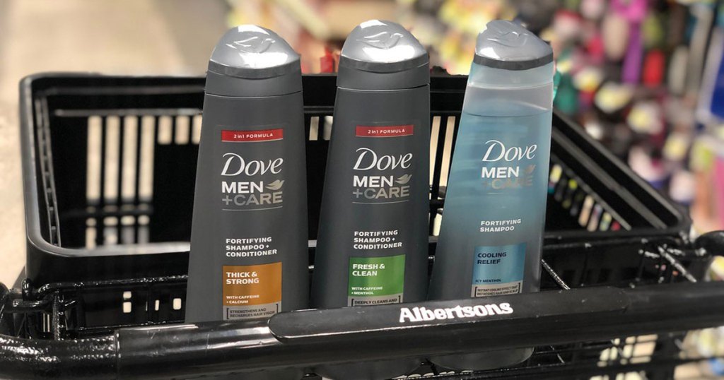 Dove Men Care in cart at Albertsons