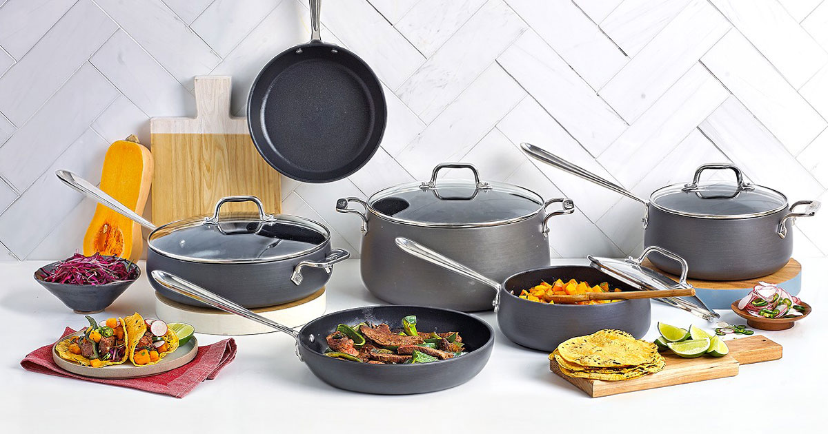 macy's 10 piece all clad hard anodized cookware set