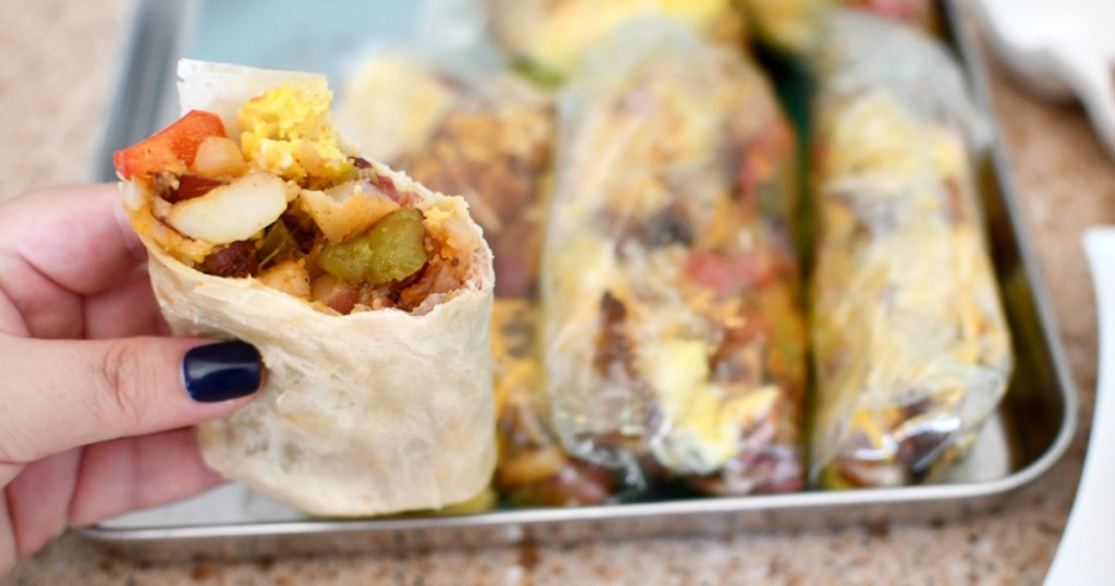 bacon and potato freezer breakfast burritos