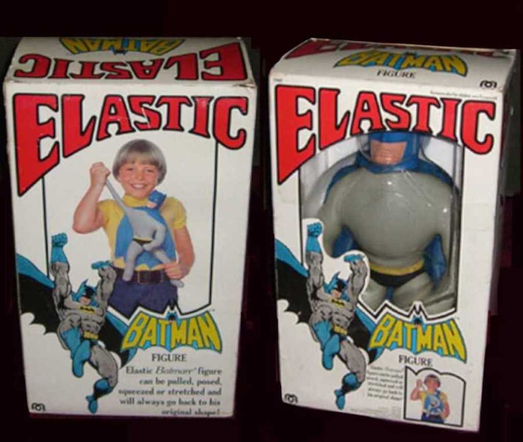 elastic batman toy in box