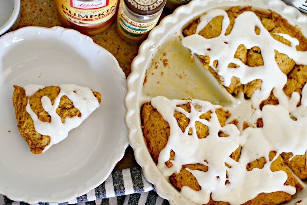 cream cheese drizzle on top of scones