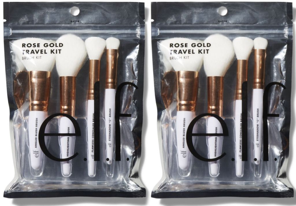 e.l.f. Cosmetics Rose Gold Travel Brush Kit