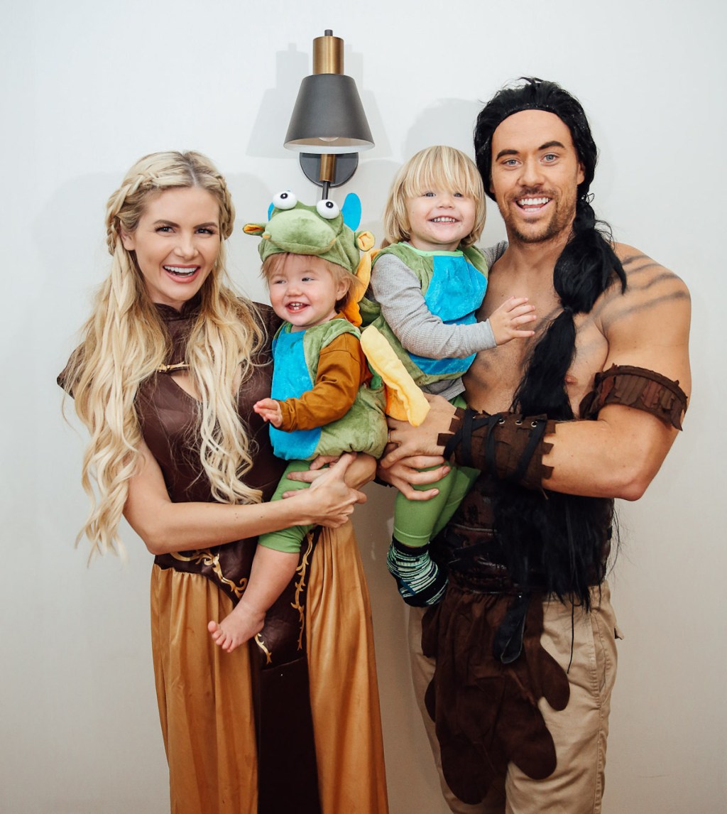 family wearing dragon and game of thrones costumes