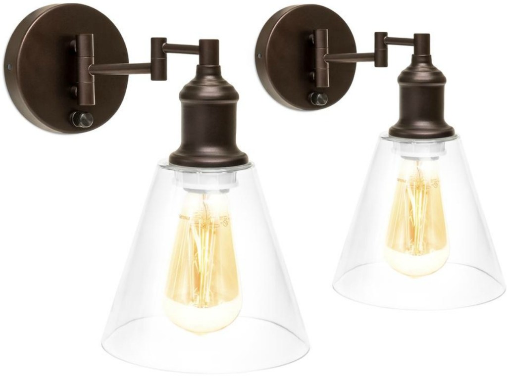 two lighting fixtures
