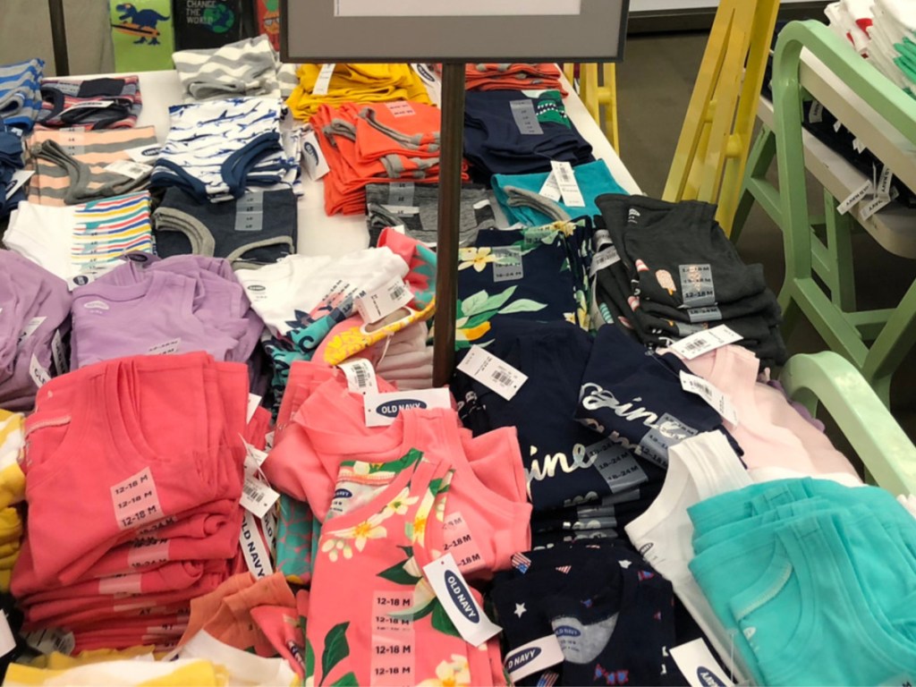 old navy toddler tees and tanks in store