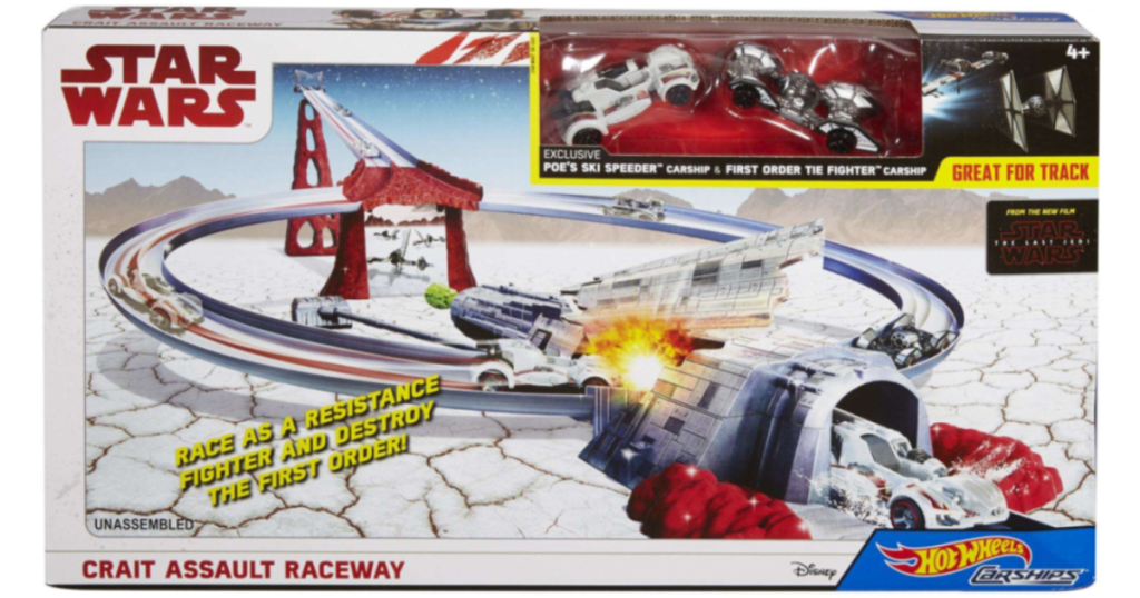 star wars hot wheels crait raceway