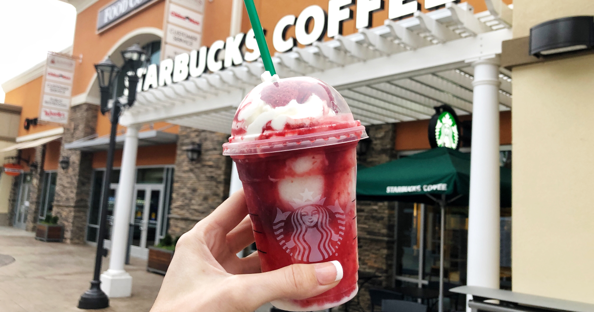 Starbucks IT drink in front of Starbucks 