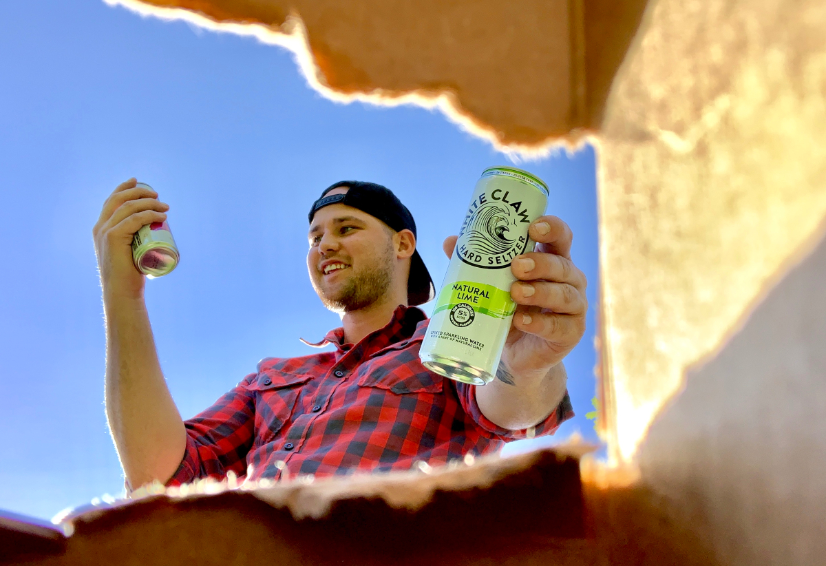 Stetson through the White Claw box