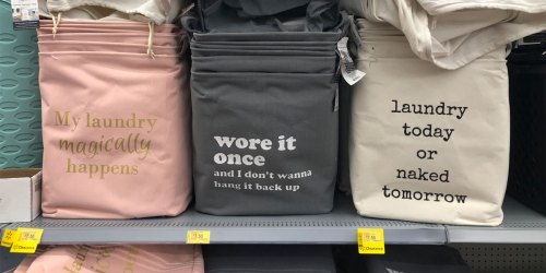 Cute Mainstays Canvas Laundry Totes Just $7.50 at Walmart