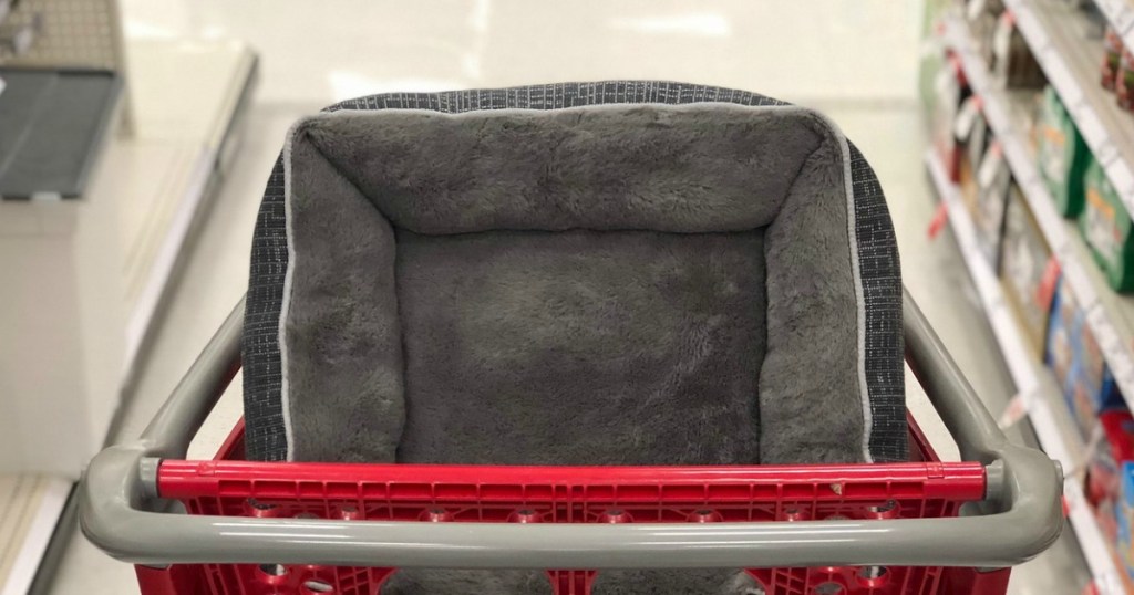 dog bed in shopping cart at target