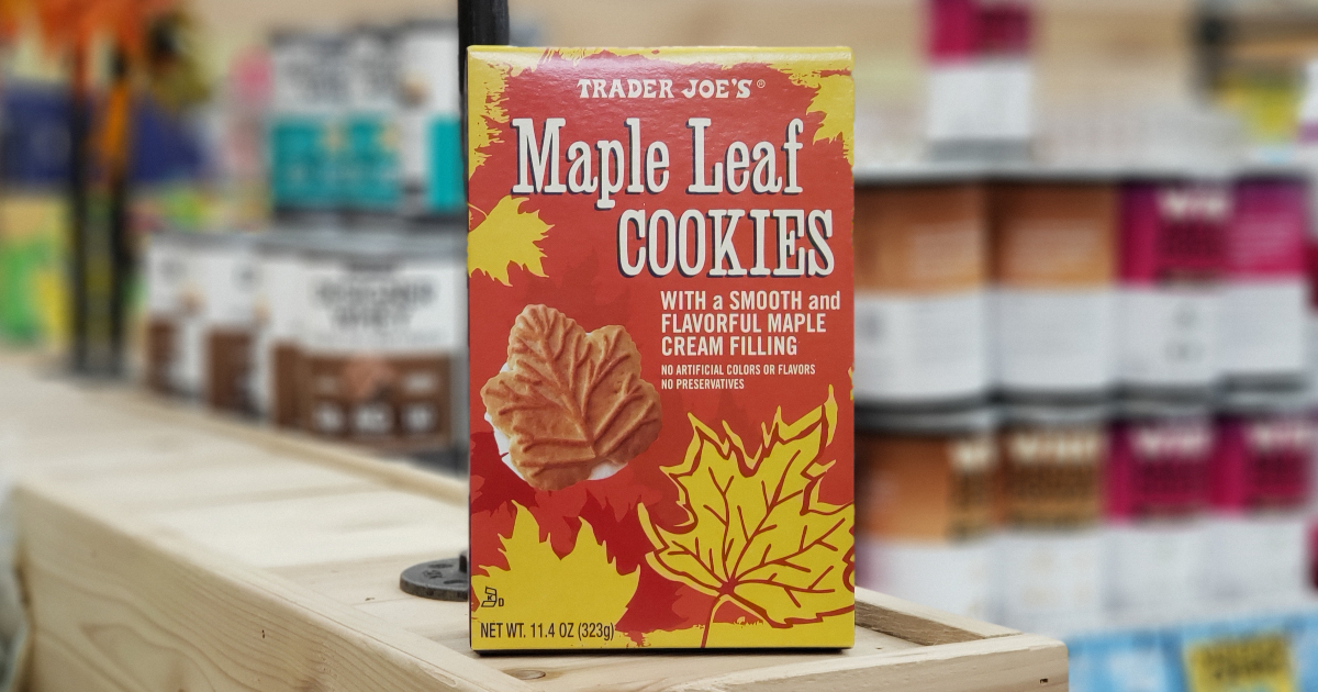 best Trader Joe's Thanksgiving foods - Trader Joe's Maple Leaf Cookies