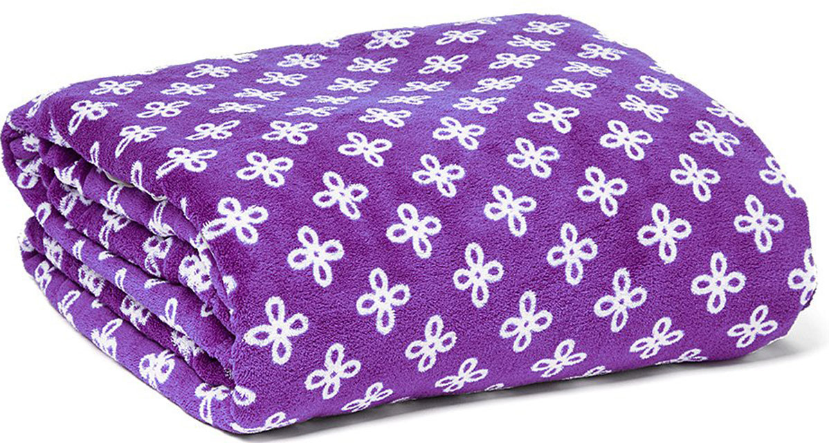 Vera Bradley purple and white throw blanket