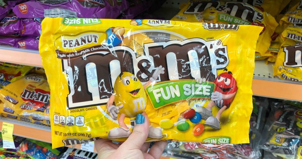 fun size peanut m&m's halloween candy at walgreens