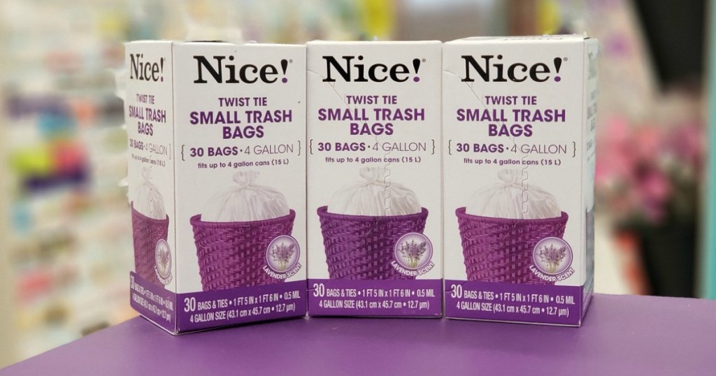 nice! 4-gallon trash bags at walgreens