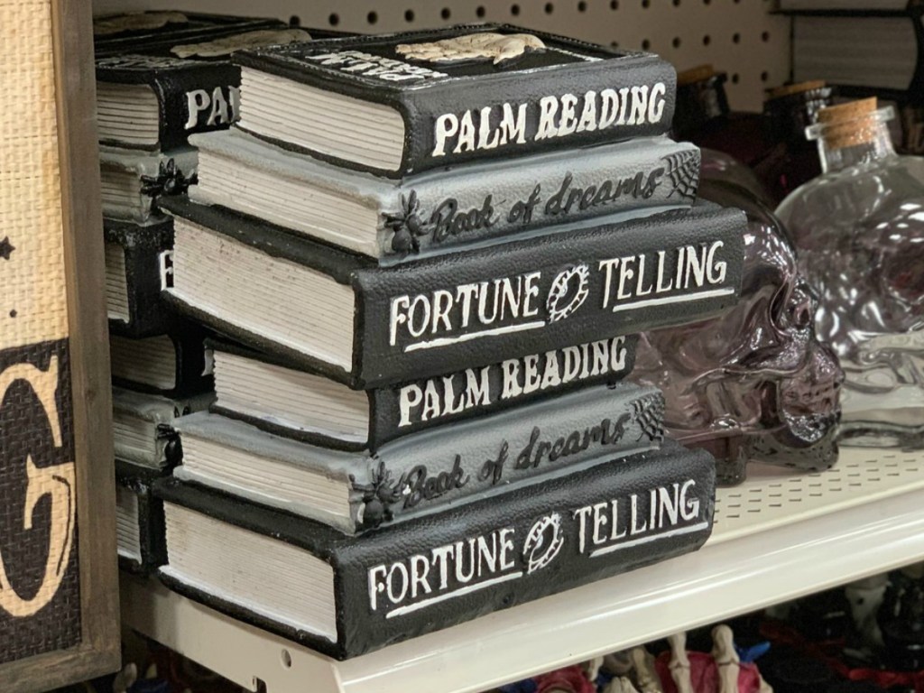 Halloween Decor stacked books decor