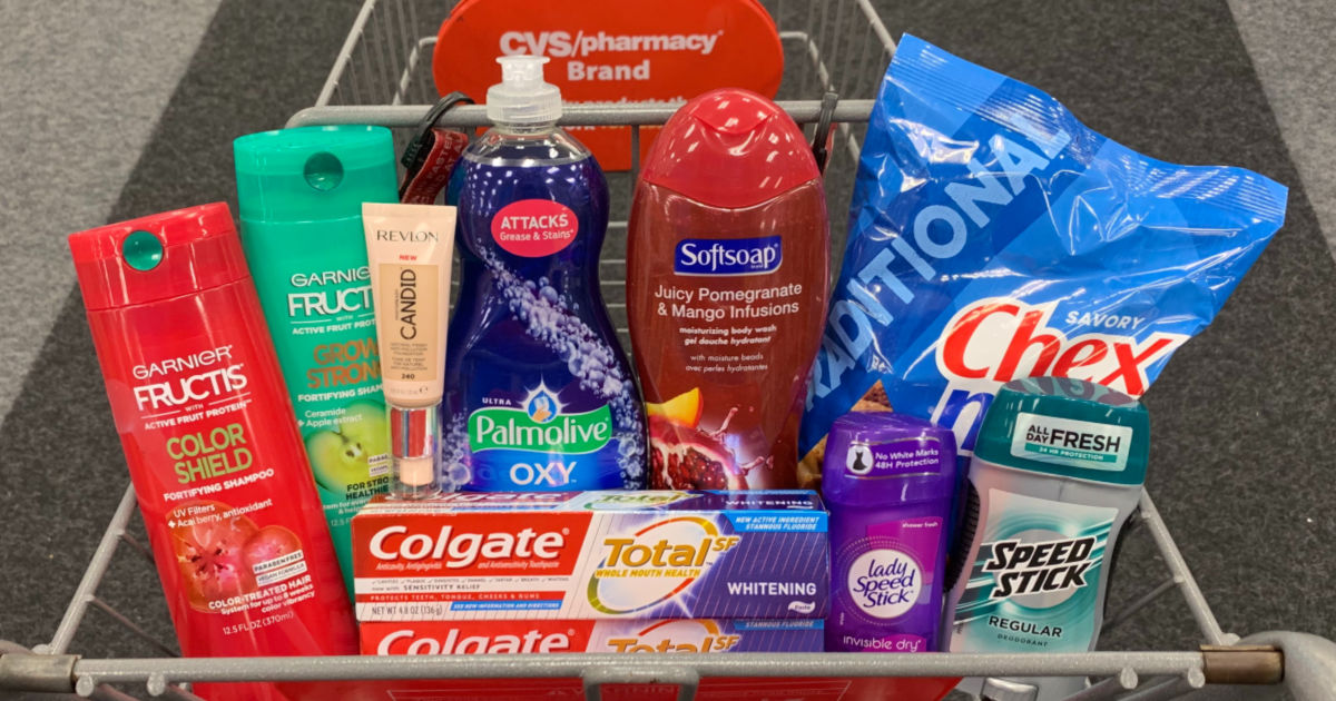 Products in a cart at CVS