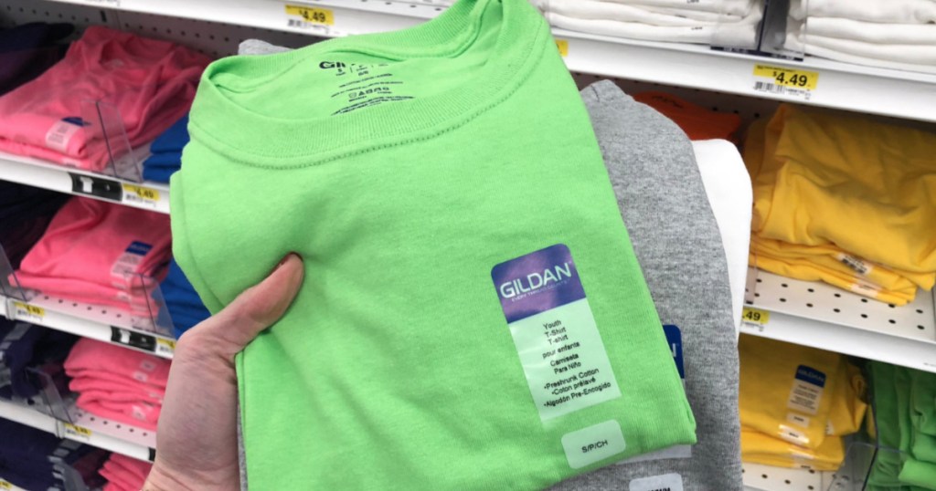 Gildan t-shirts in store