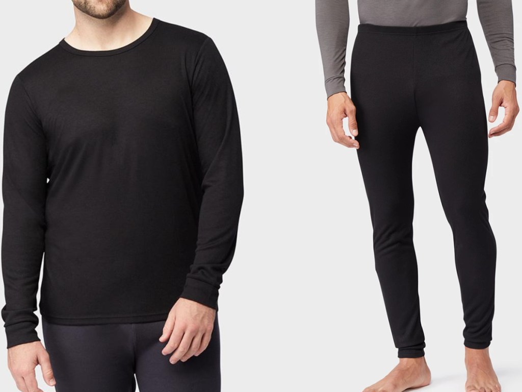 men wearing long sleeved black shirt and pants