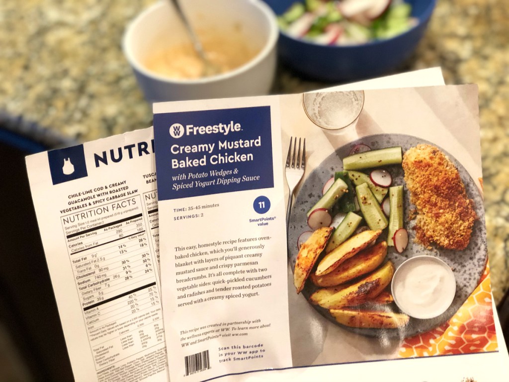 Blue Apron Freestyle menu card