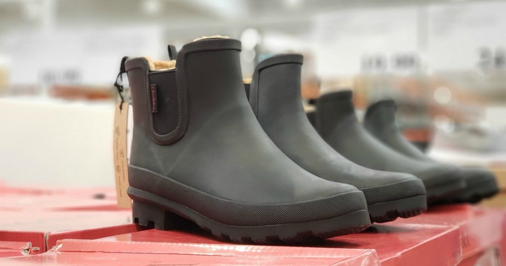 Chooka Women's Rain Boots on display at Costco Warehouse