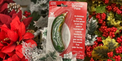 Glittery Christmas Pickle Ornament Just $1 at Dollar Tree | Fun Holiday Tradition