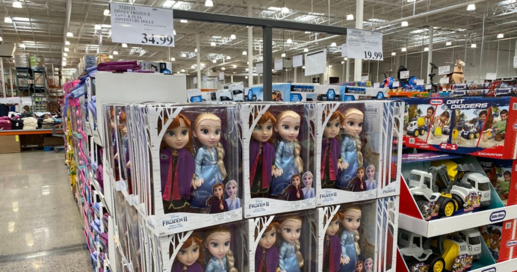 disney frozen dolls in box at costco