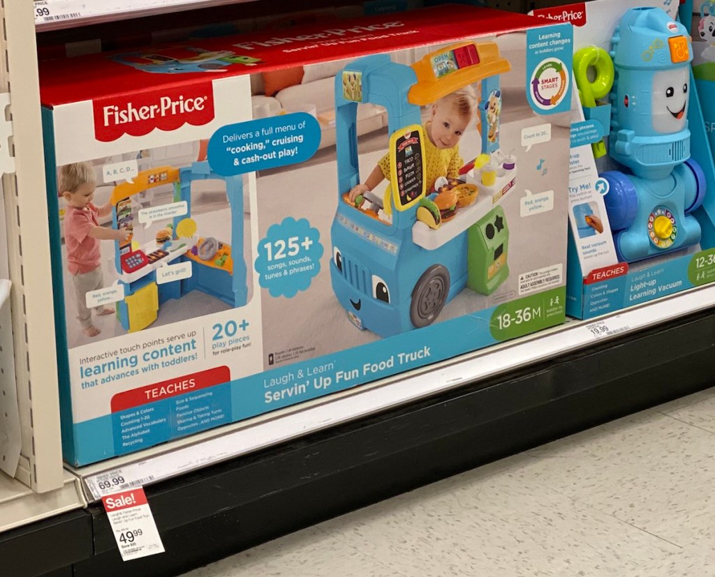Fisher-Price Food Truck on shelf at Target