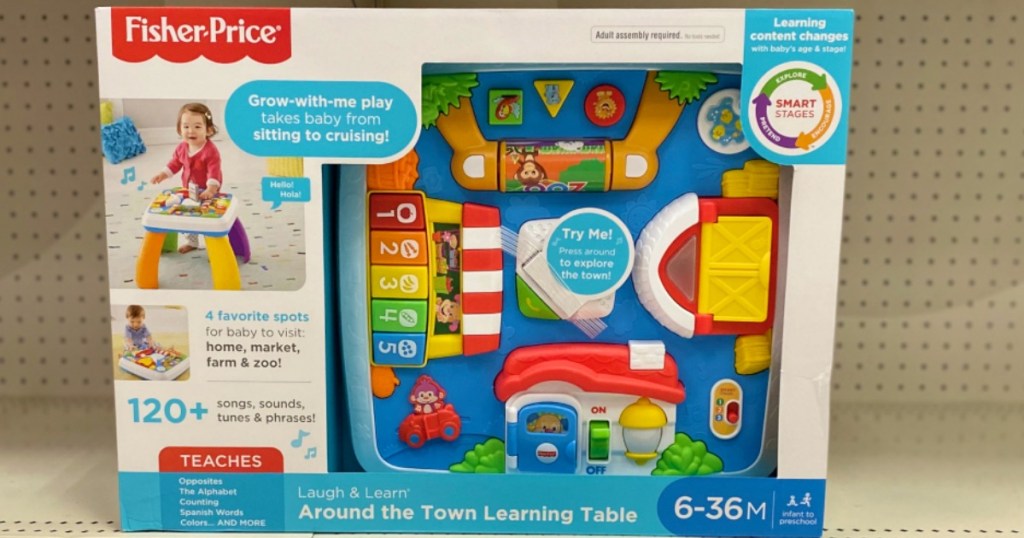 Fisher-Price Learning Table in package on shelf in-store at Target