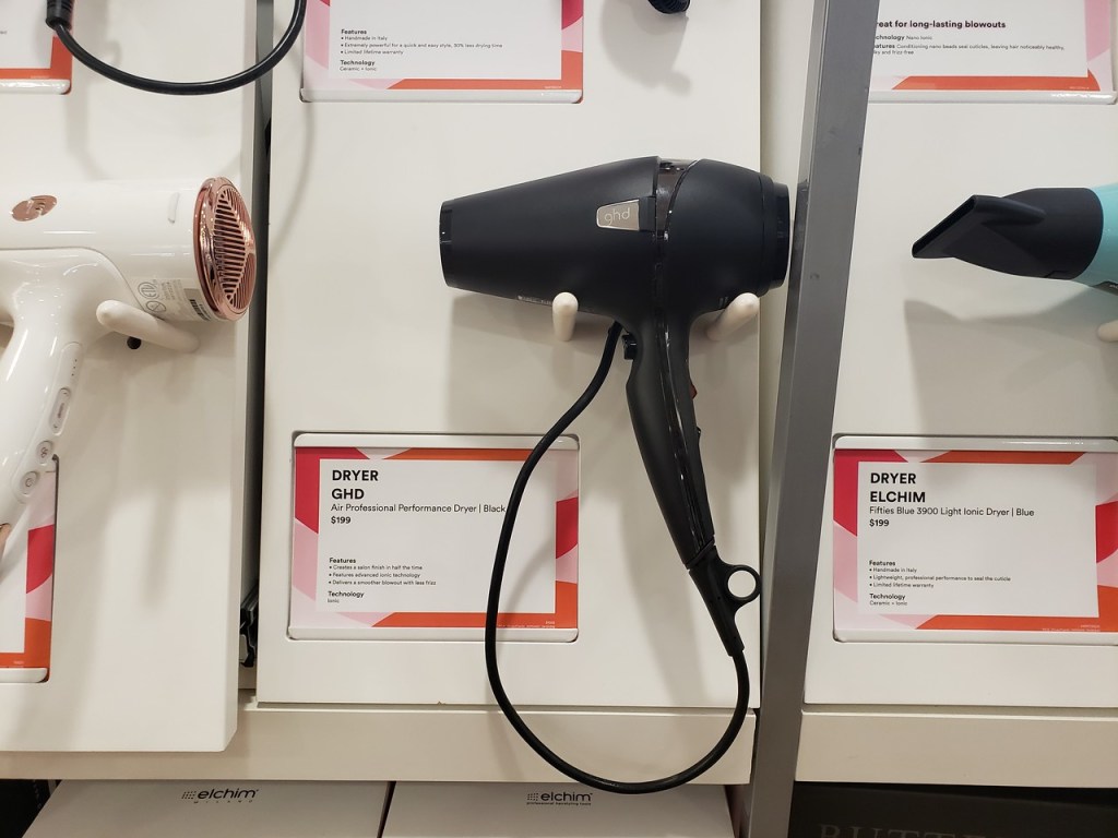 GHD Air Professsional Dryer on Ulta display