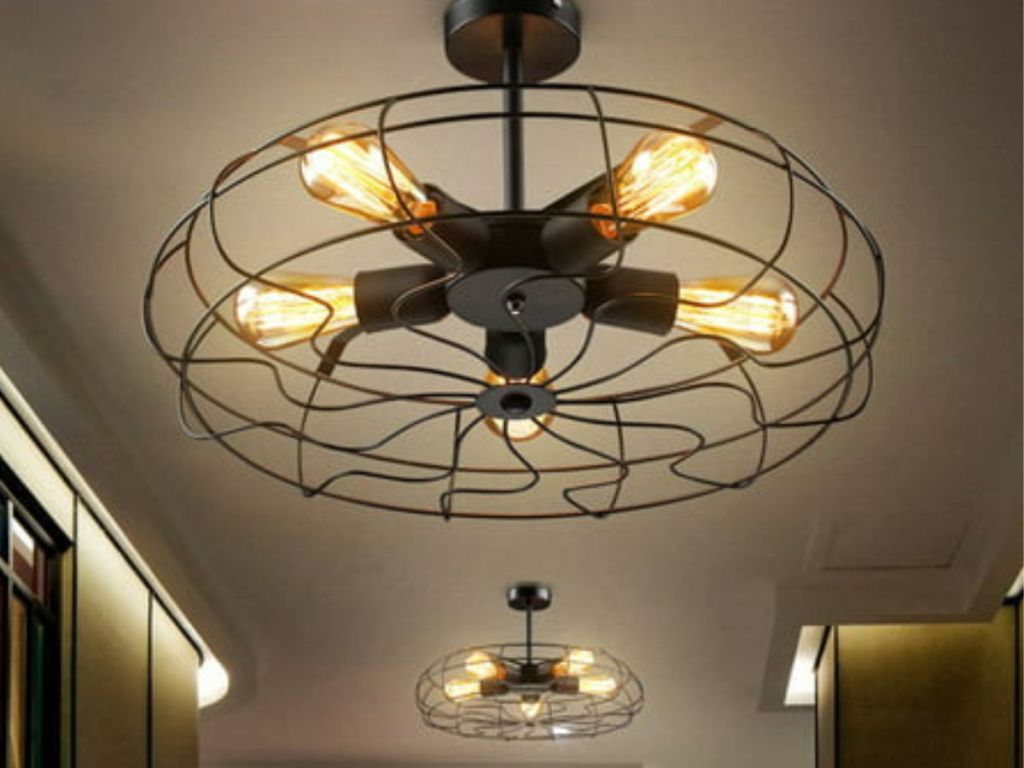 Industrial Vintage Hanging Chandelier w/ 5 Lights