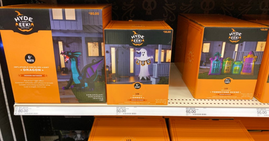 inflatable ghost box on shelf at target