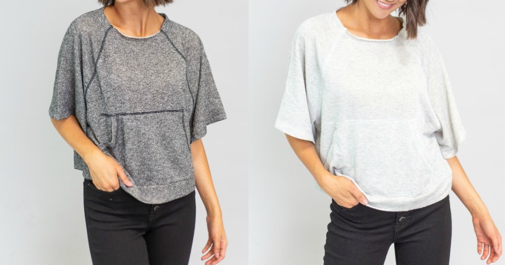 Kenzie Short Sleeve Sweatshirt Top