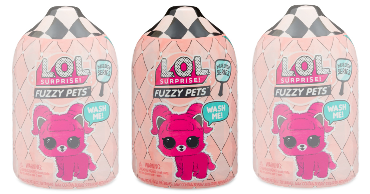 L.O.L. Surprise! Fuzzy Pets with Washable Fuzz &amp; Water Surprises in retail packaging