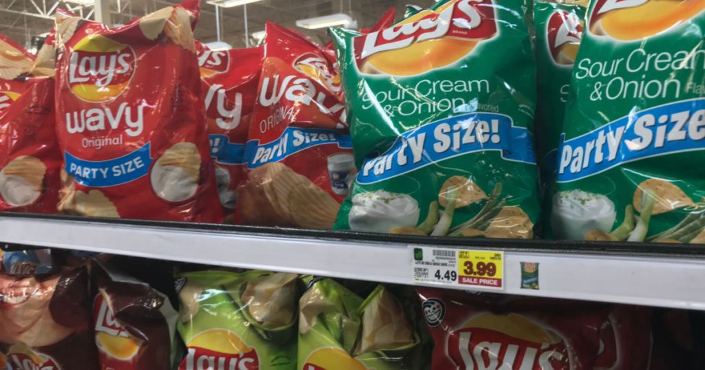 Lay Party Size Chips in Kroger