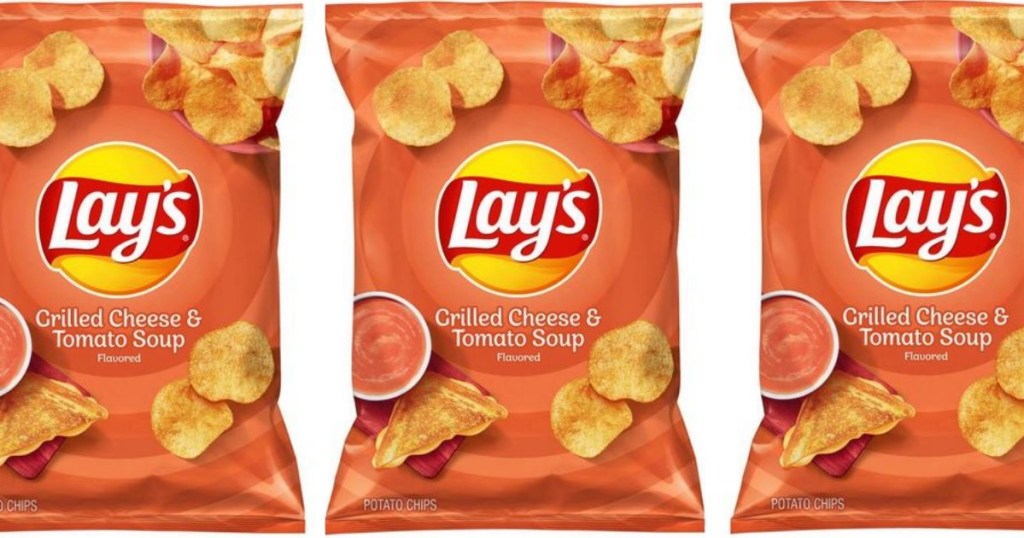 Bags of Lay's Grilled Cheese & Tomato Soup Chips