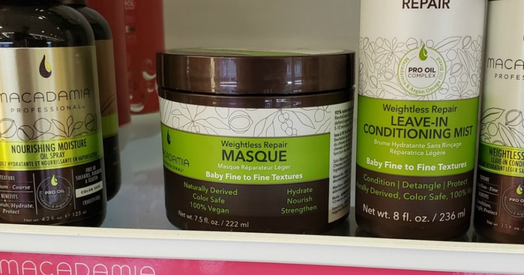 Natural haircare products on shelf at ULTA