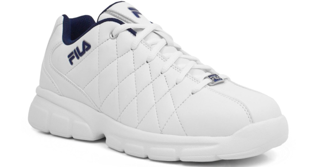 mens white and black fila shoes