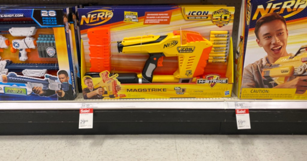 nerf magstrike on shelf at target