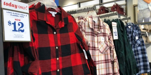 Old Navy Flannel Shirts for the Family Only $10-$12 (Regularly up to $36)