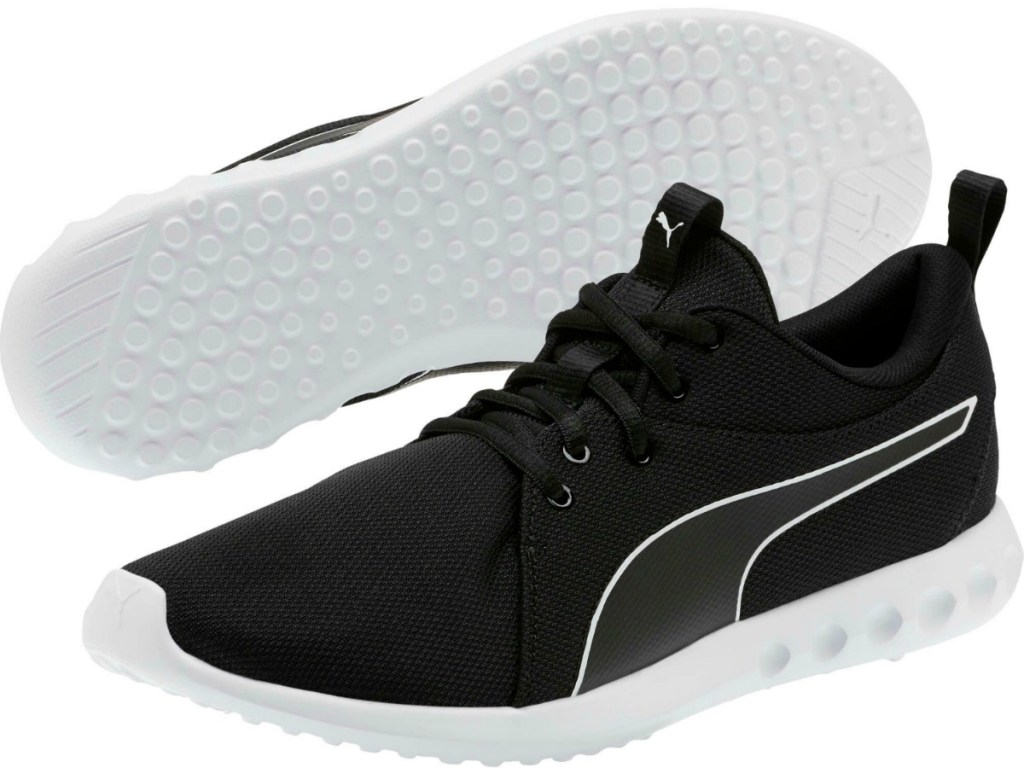 PUMA Men's Carson 2 Cosmo Running Shoes in black with white soles