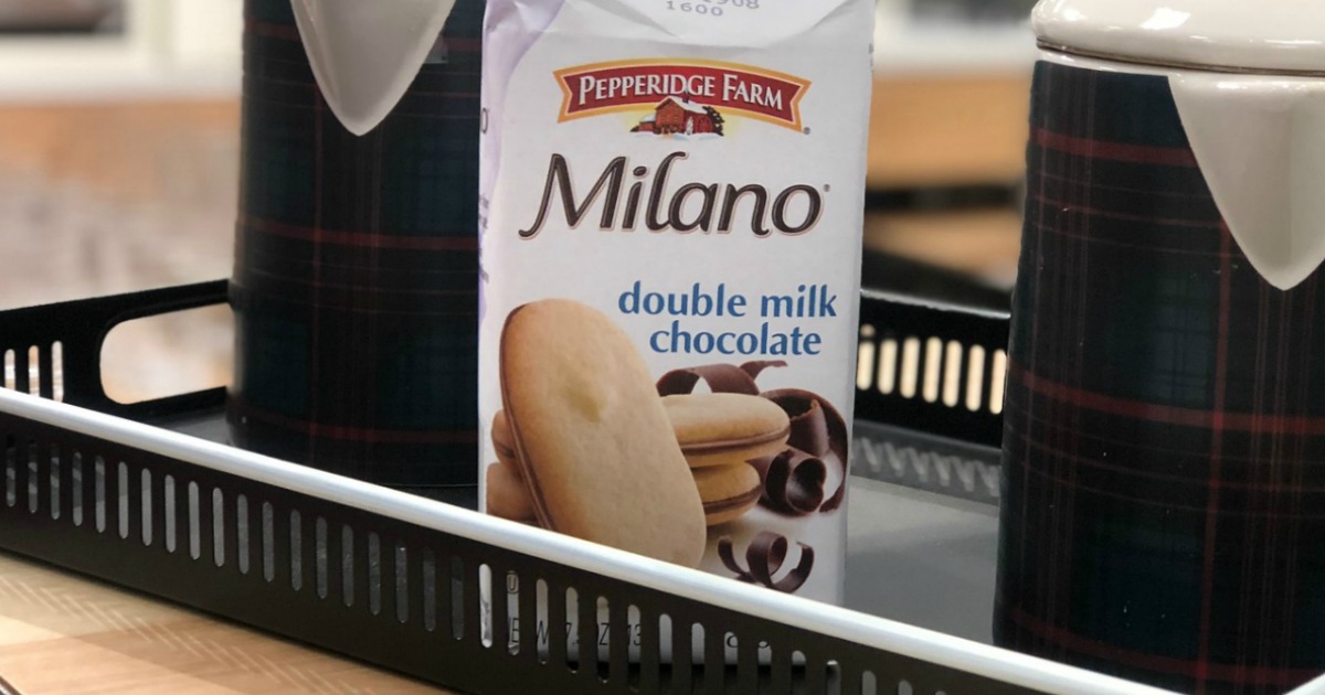 Pepperidge Farms Milano cookies in store