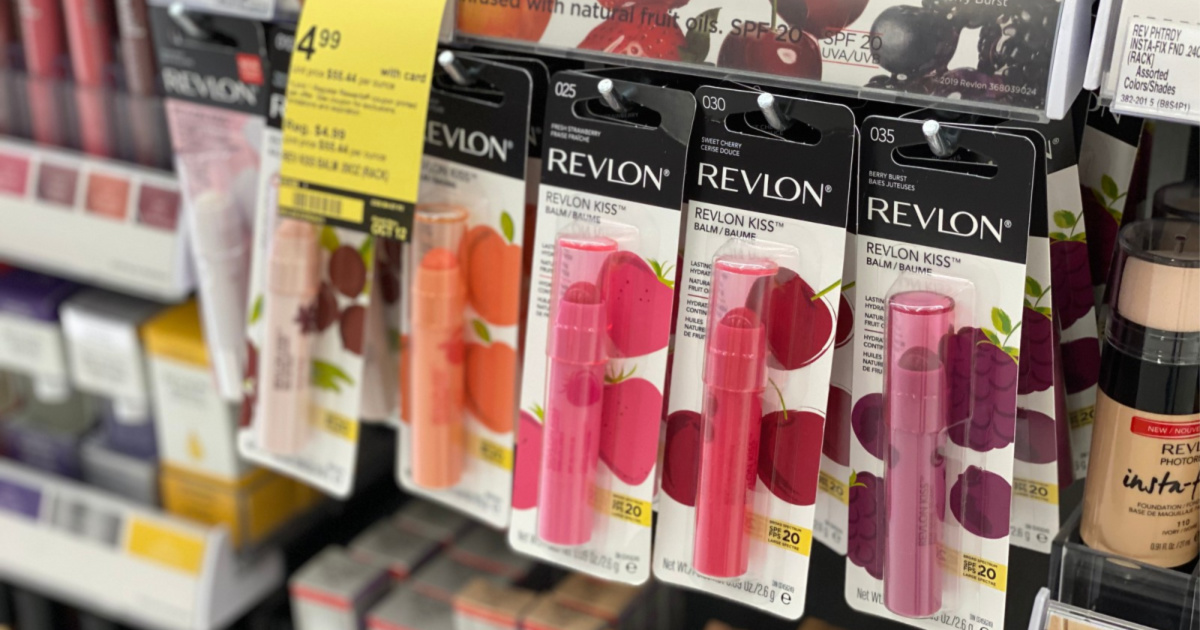 revlon kiss balms on shelf at walgreens