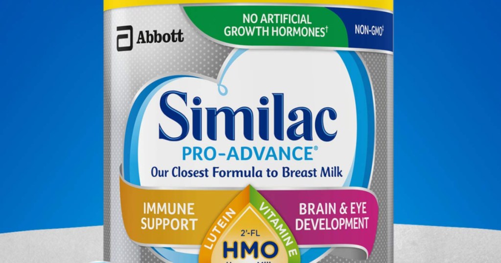 canister of similac pro advance formula