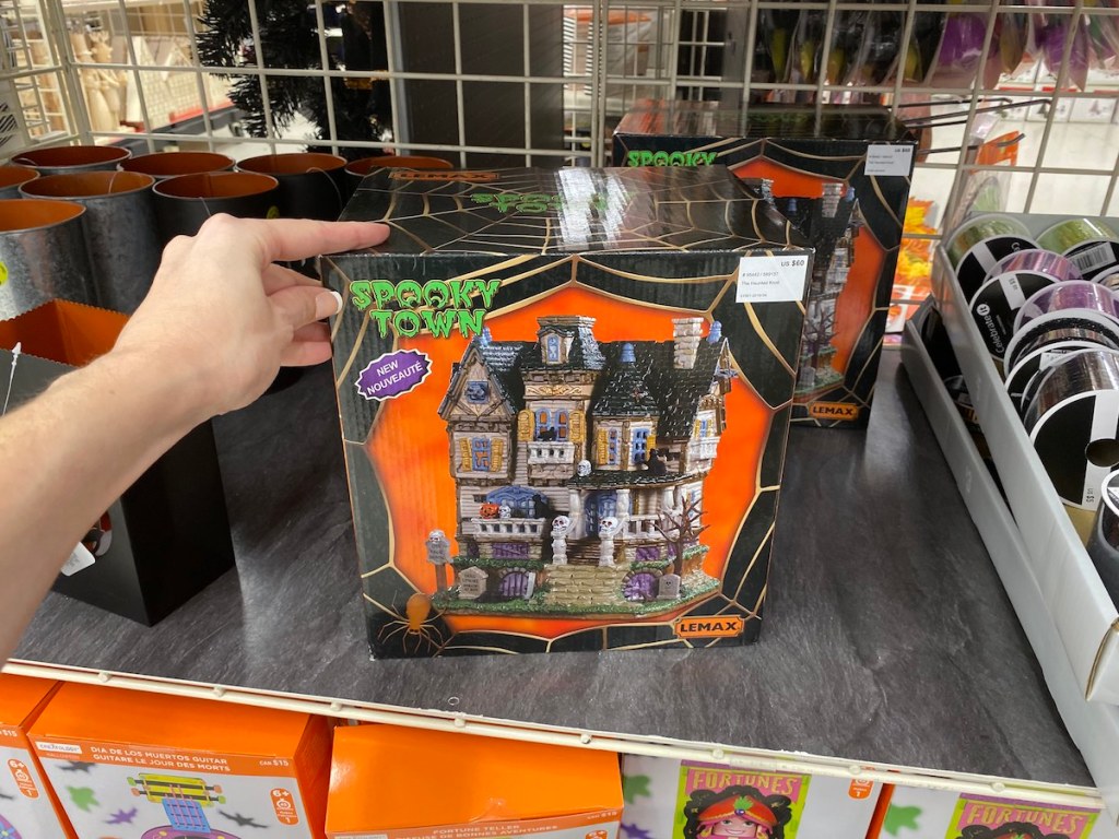 Spooky Town Building on Michaels shelf