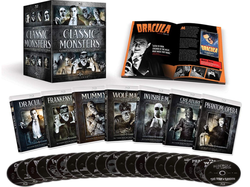 Universal Classic Monsters Complete 30-Film Collection with contents out