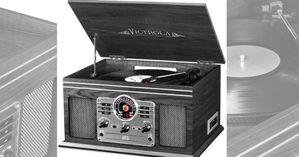 Victrola Nostalgive Classic Wood 6-in-1 Bluetooth Turntable