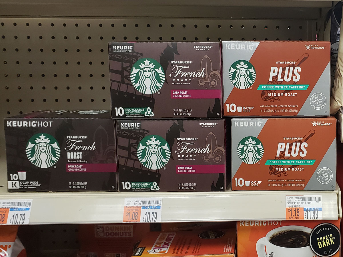 starbucks kcups on shelf in cvs