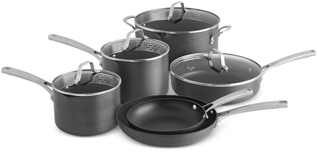 calphalon non stick 10 piece cookware set