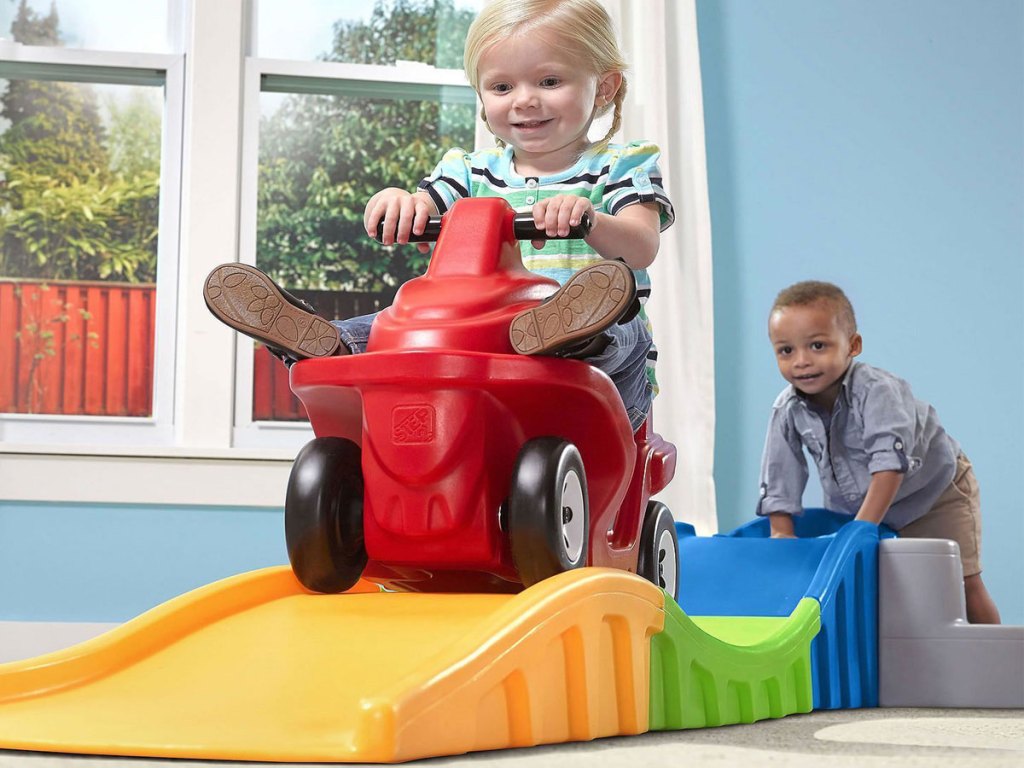step2 up and down coaster girl on red car